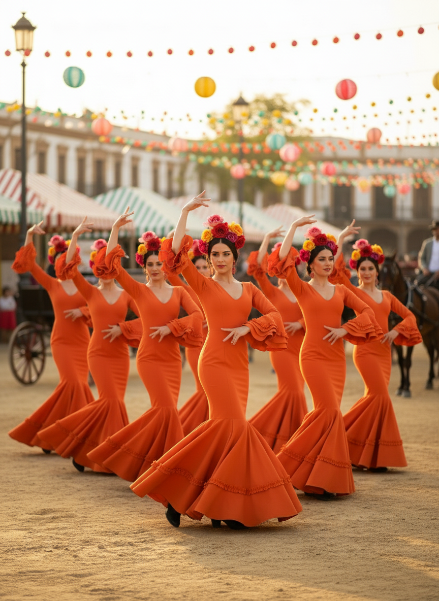 TRAJE FLAMENCA NARANJA EMMA WU DESIGN X FLAMENCA 7817