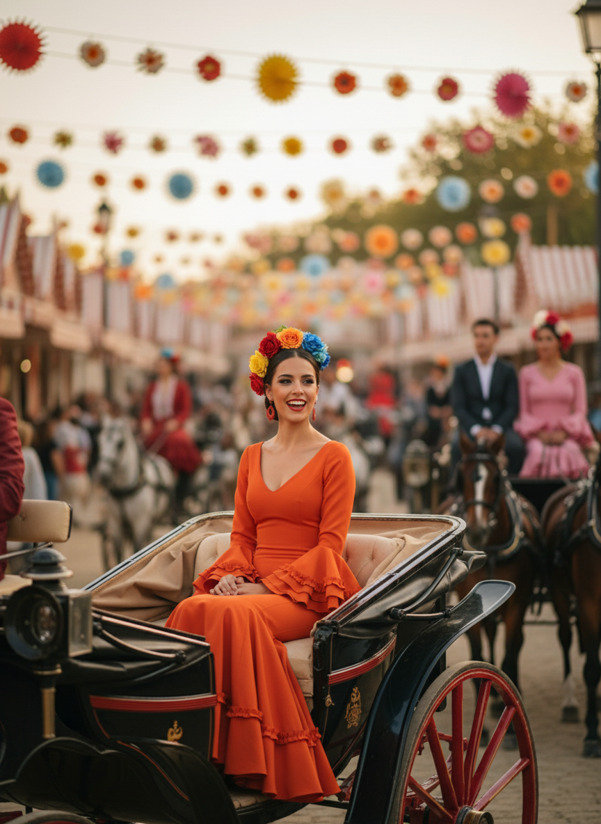 TRAJE FLAMENCA NARANJA EMMA WU DESIGN X FLAMENCA 7817