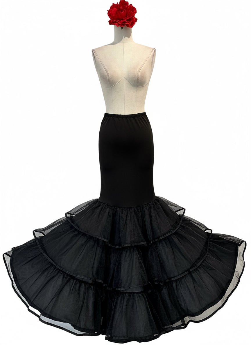 CANCÁN VOLANTES NEGRO EM200