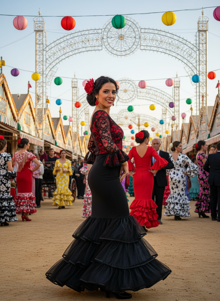 CANCÁN VOLANTES NEGRO EM200