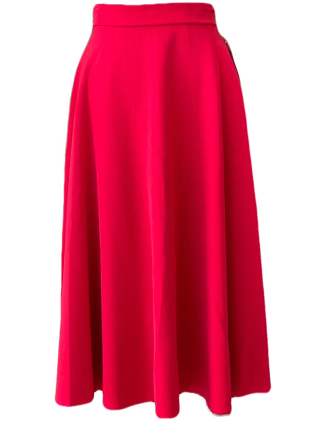 FALDA MIDI ROJO 3848
