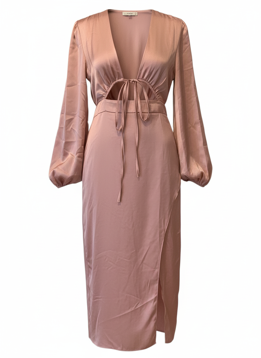NUDE PINK SHORT DRESS 51039