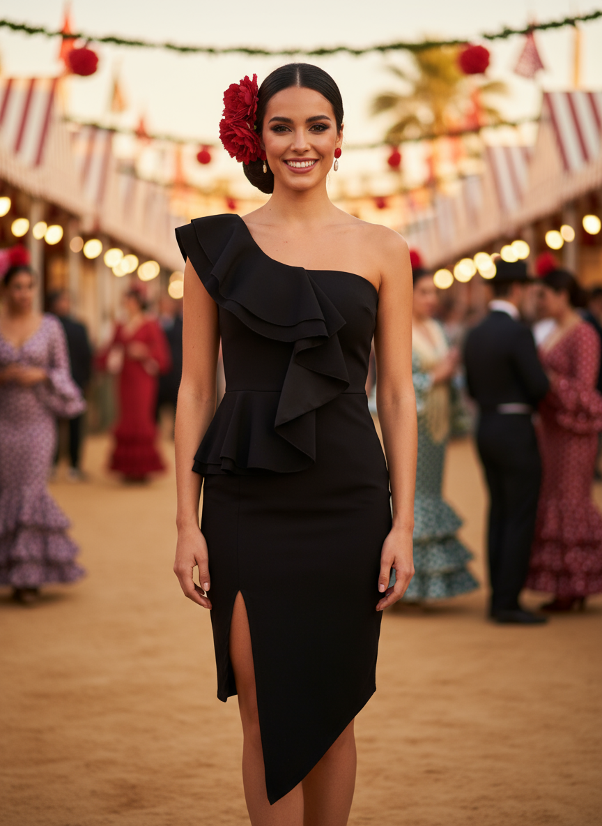 SHORT BLACK DRESS 23595