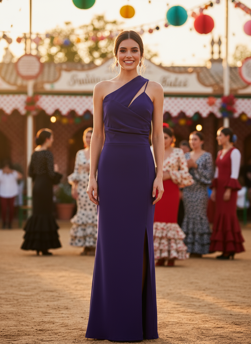 LONG PURPLE DRESS 22818