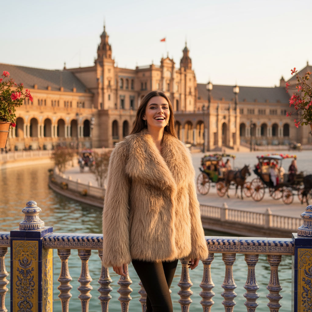 EMMA WU SELECTION  Abrigo de felpa de invierno, moda, cálido, grueso, esponjoso, chaqueta de solapa, ropa exterior, casual, tops de manga larga, ropa de mujer