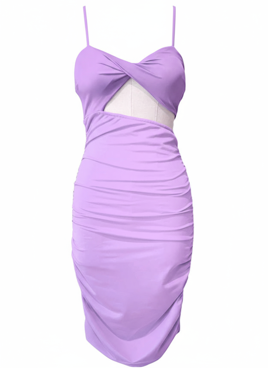 VESTIDO CORTO LILA  50697