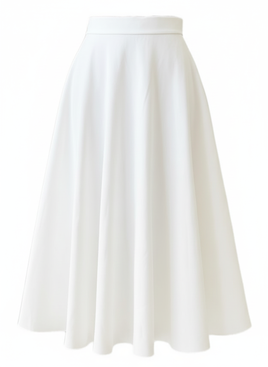 FALDA MIDI BLANCO 3848