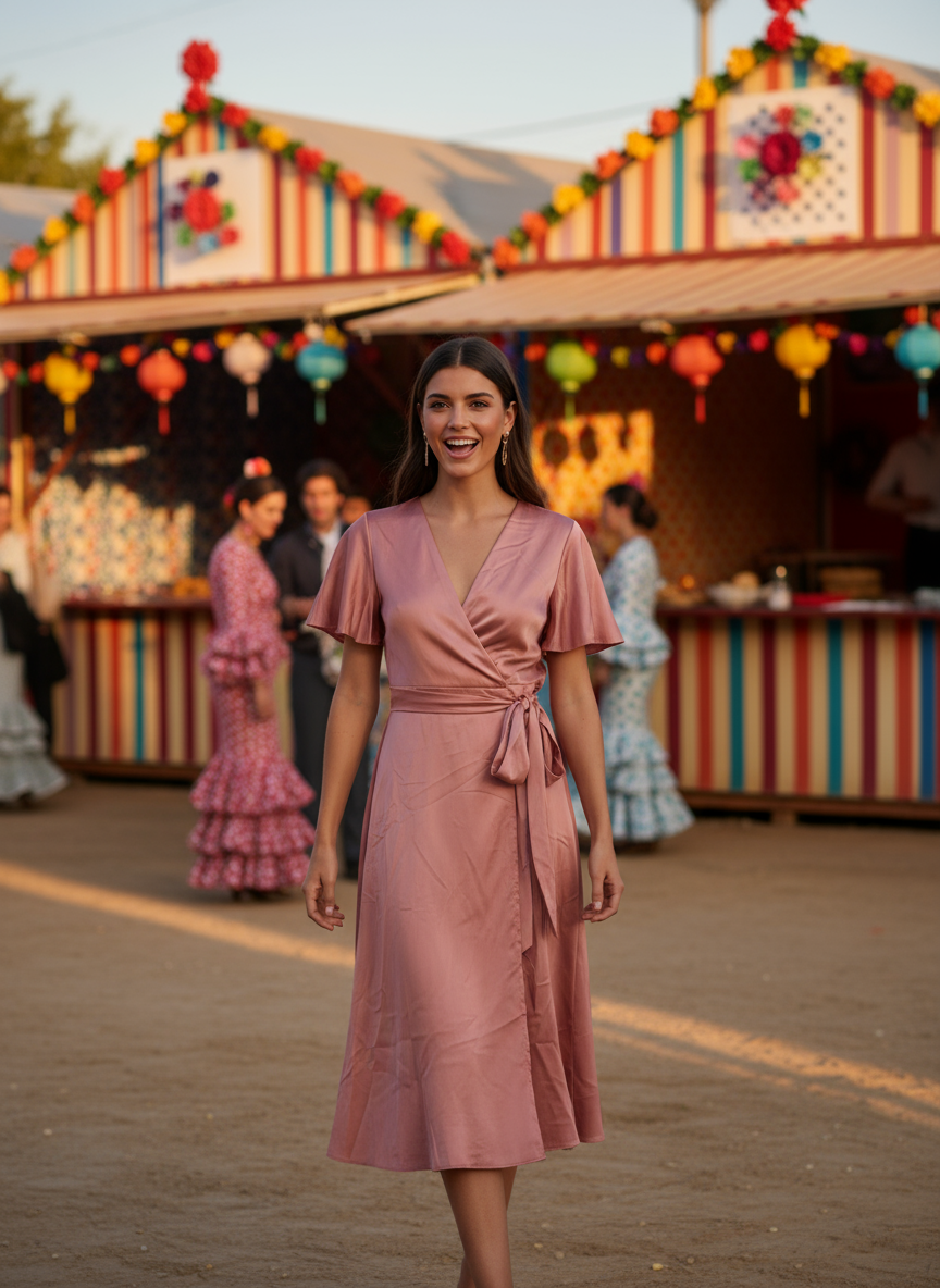 SHORT SALMON PINK DRESS 51022