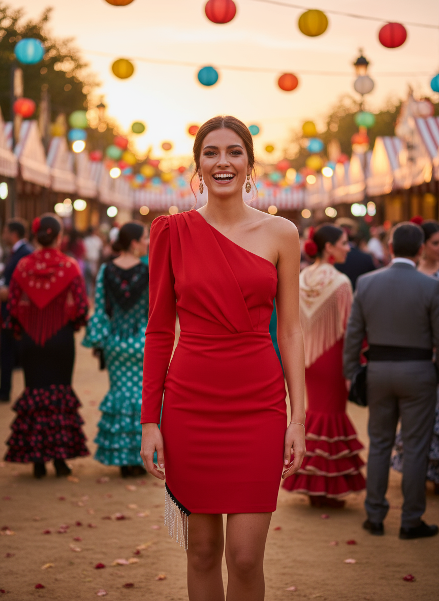 SHORT RED DRESS 25172