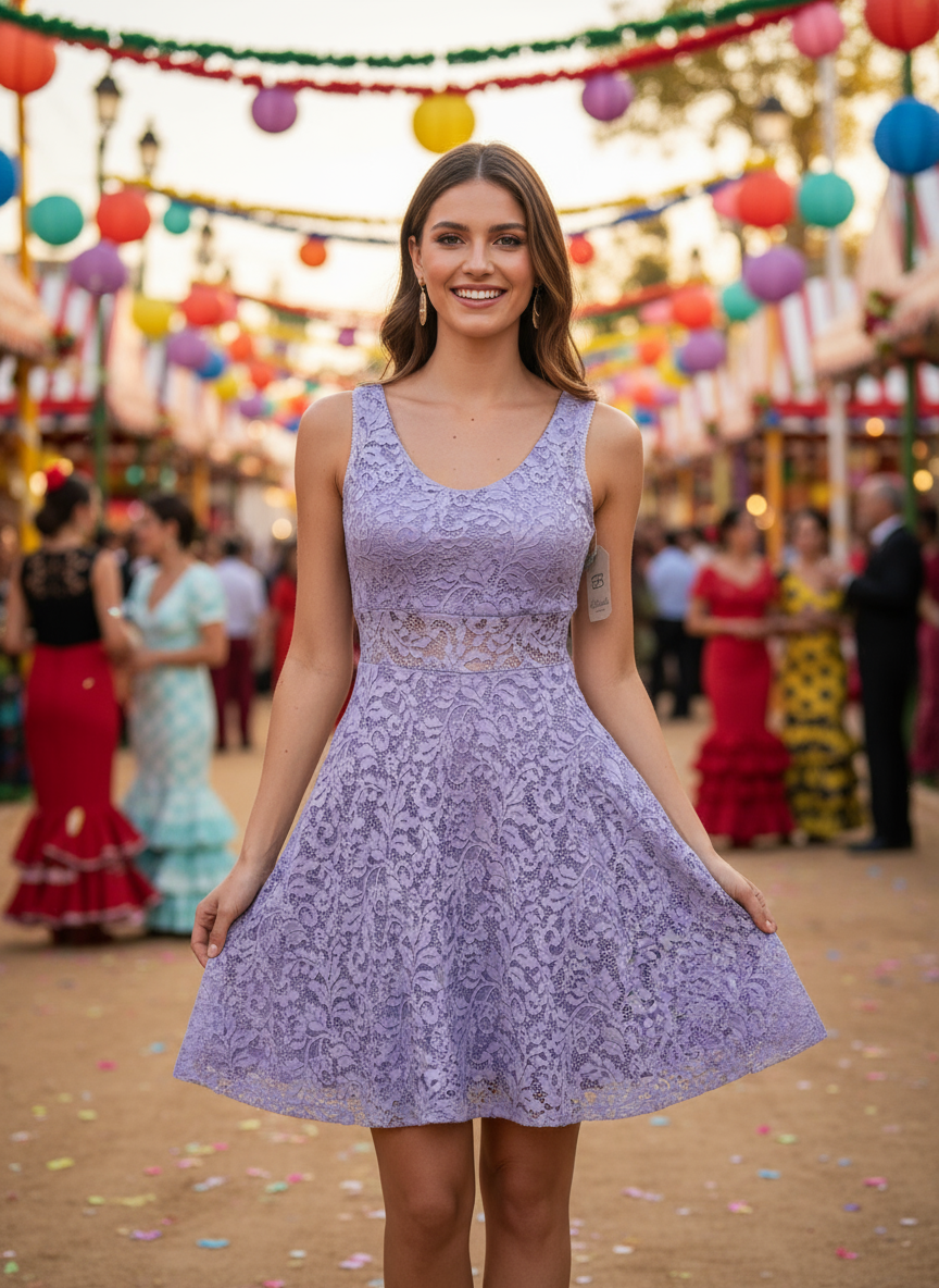 SHORT DRESS LILAC MAUVE 2623