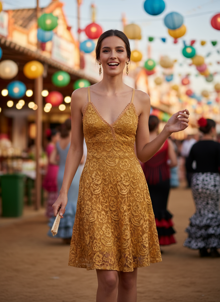 MUSTARD SHORT DRESS 3685