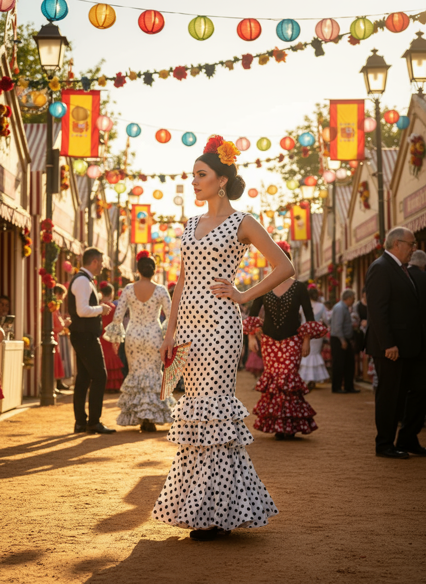 TRAJE FLAMENCA BLANCO EMMA WU DESIGN X FLAMENCA 21048
