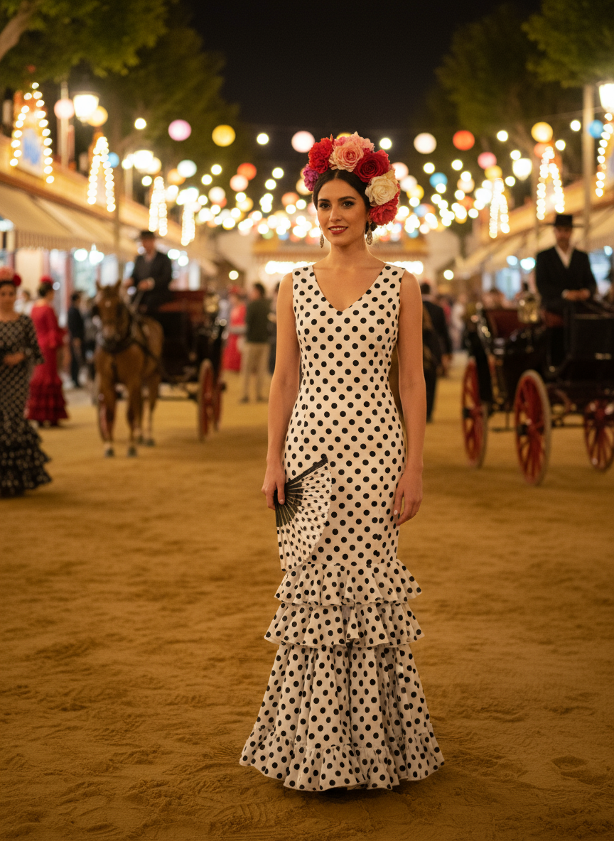 TRAJE FLAMENCA BLANCO EMMA WU DESIGN X FLAMENCA 21048