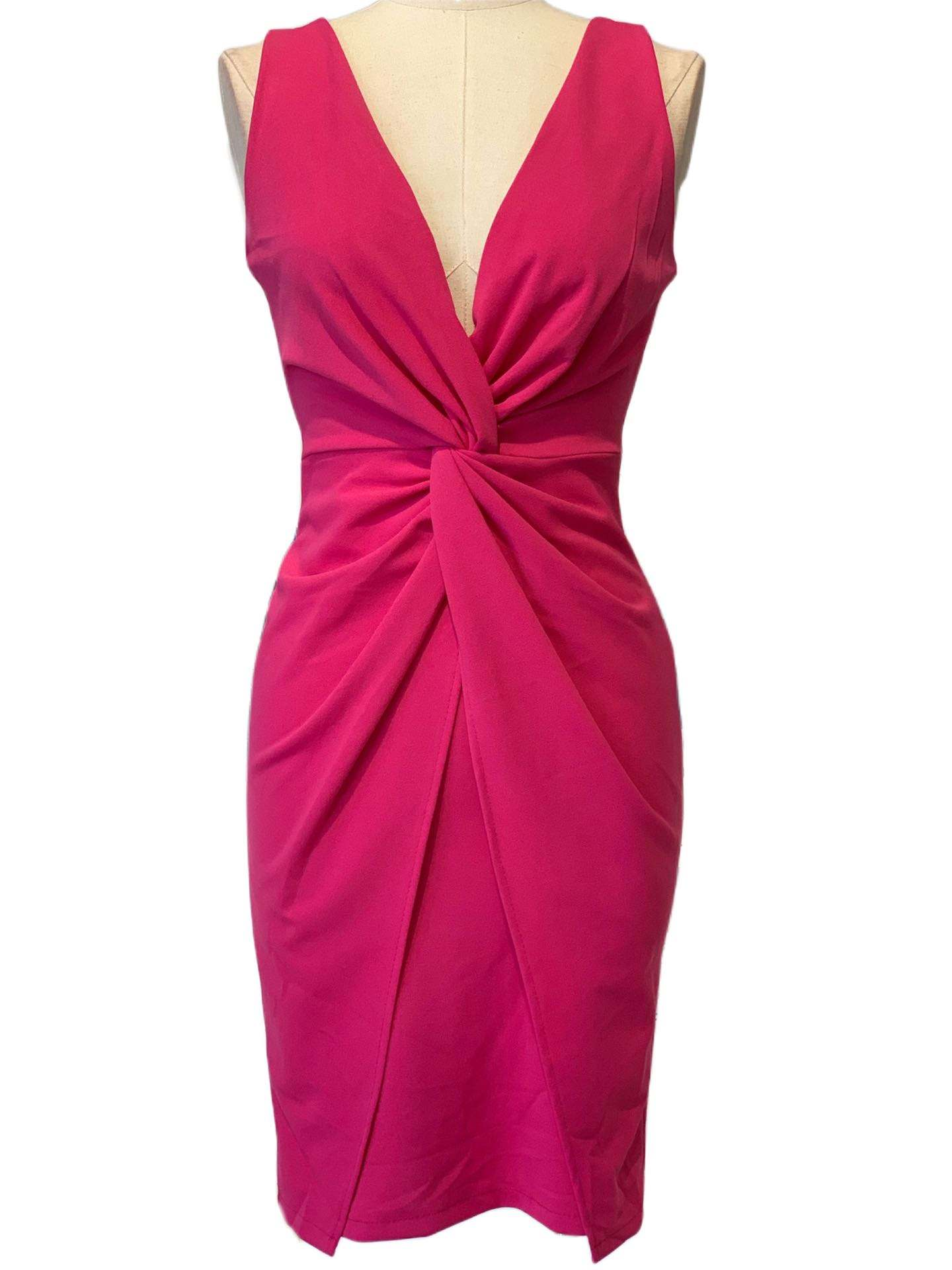 VESTIDO CORTO FUCSIA 23438
