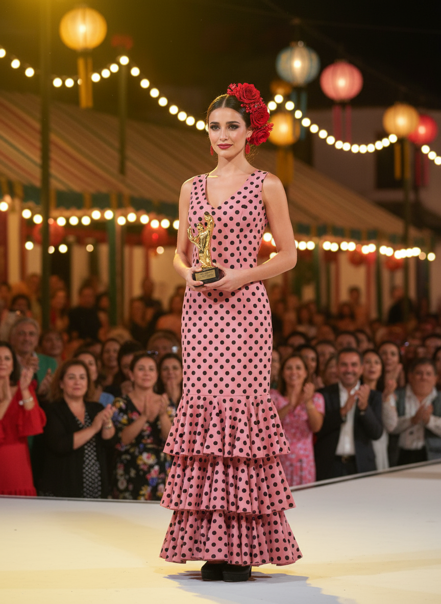 TRAJE FLAMENCA ROSA MALVA EMMA WU DESIGN X FLAMENCA 5995