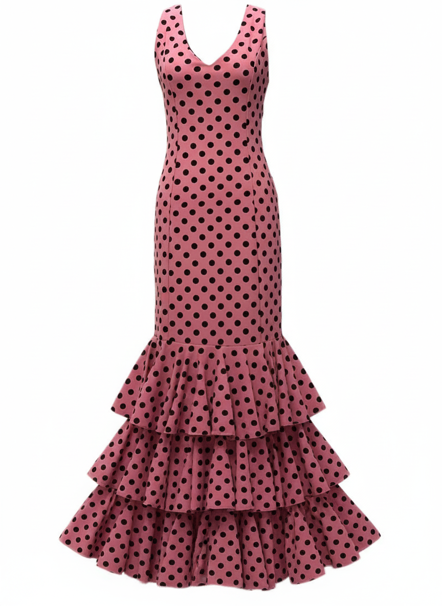 TRAJE FLAMENCA ROSA MALVA EMMA WU DESIGN X FLAMENCA 5995