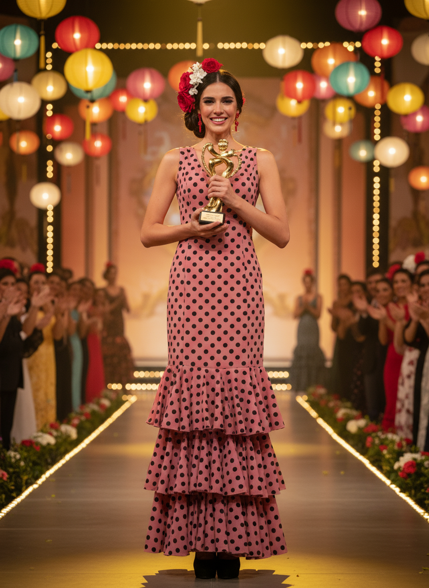 TRAJE FLAMENCA ROSA MALVA EMMA WU DESIGN X FLAMENCA 5995