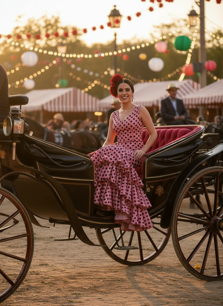 TRAJE FLAMENCA ROSA MALVA EMMA WU DESIGN X FLAMENCA 5995