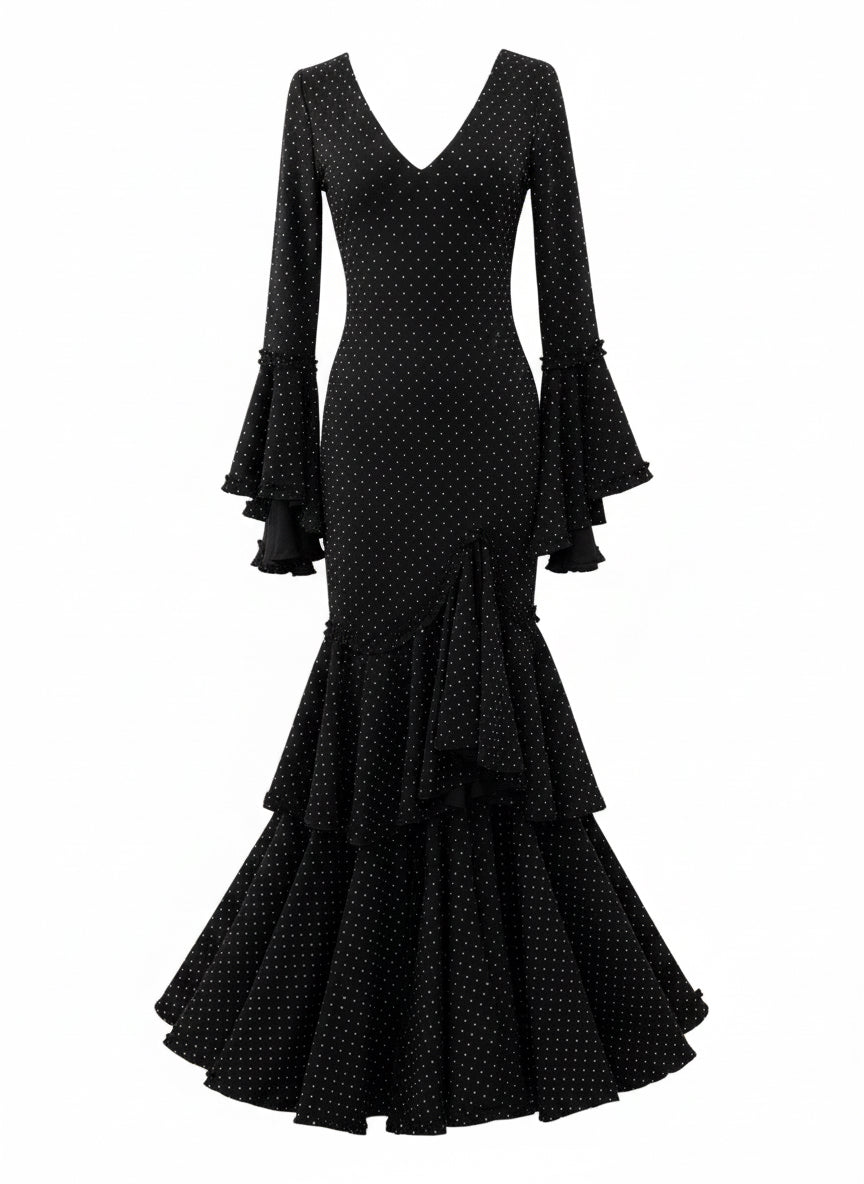 TRAJE FLAMENCA NEGRO EMMA WU DESIGN X FLAMENCA EM253