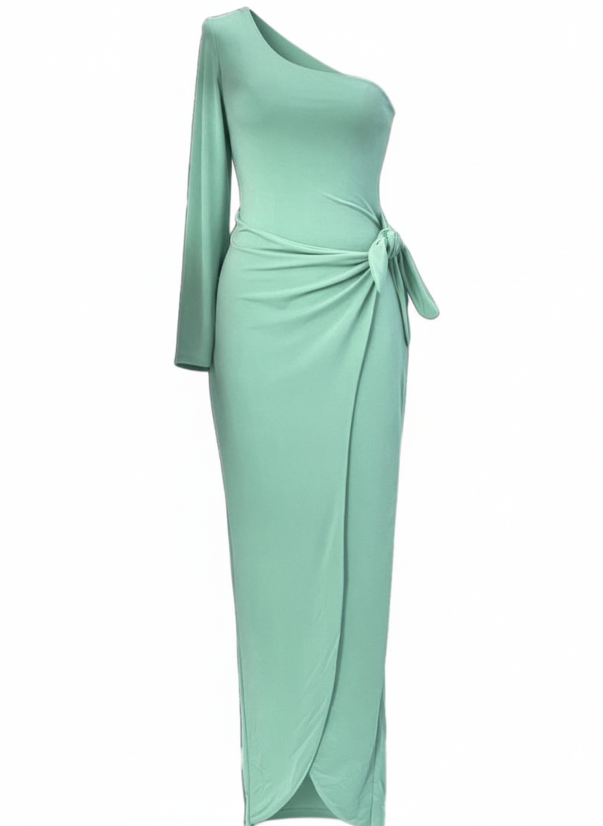 MINT GREEN LONG DRESS 4746A