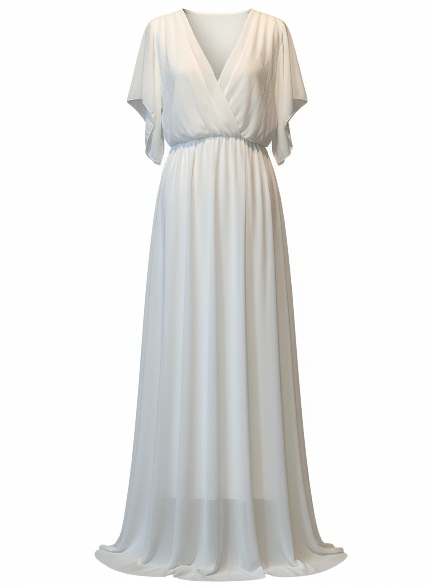 LONG WHITE DRESS 4883