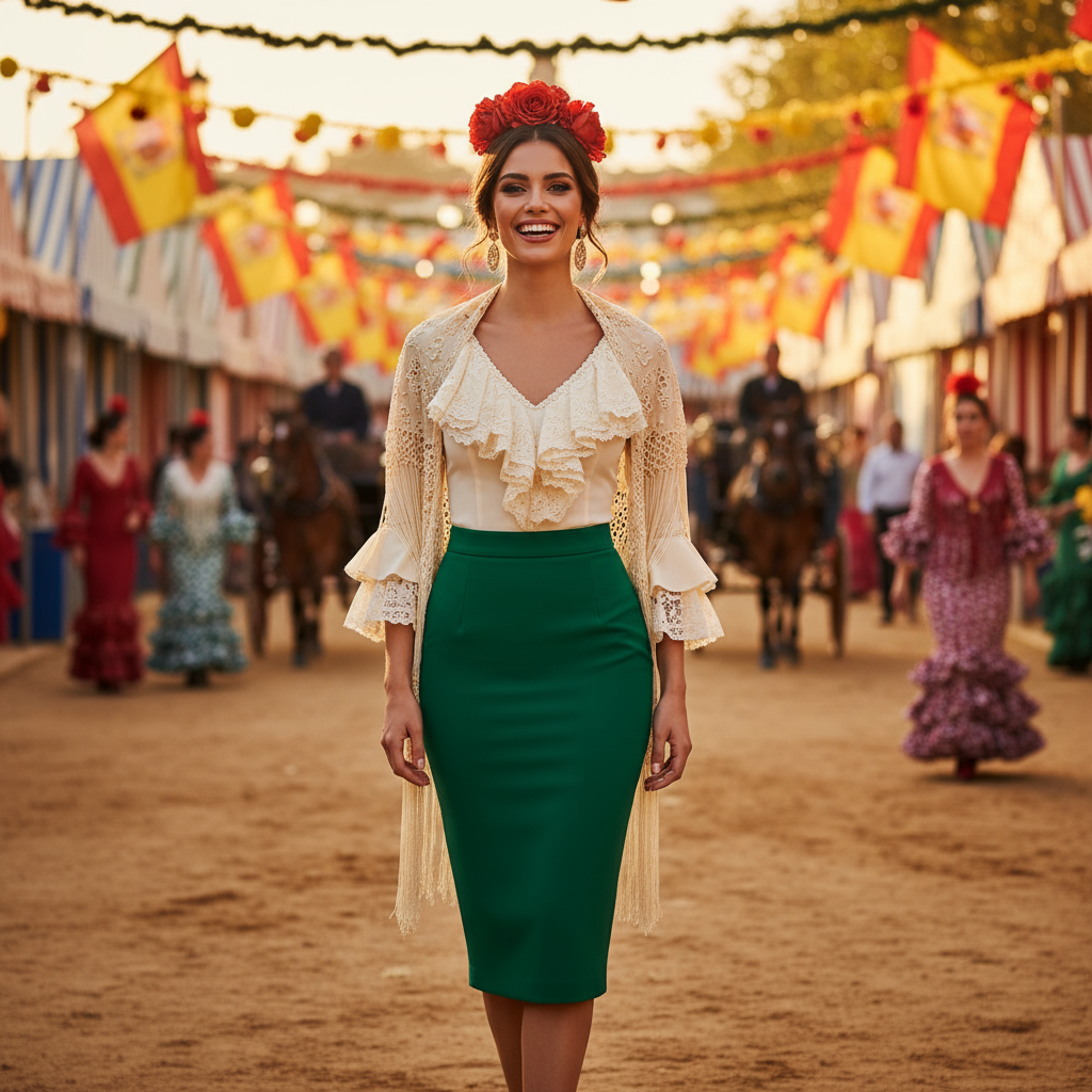 FALDA TUBO VERDE 3198