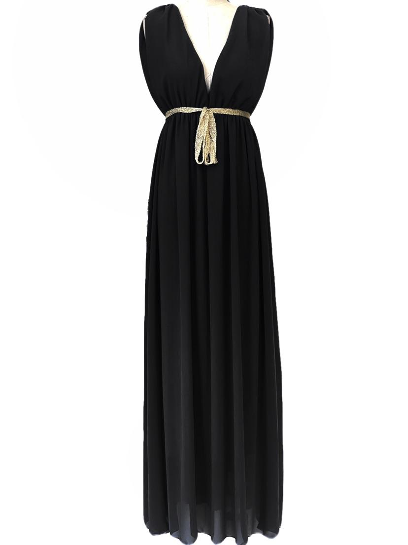 LONG BLACK DRESS 7296