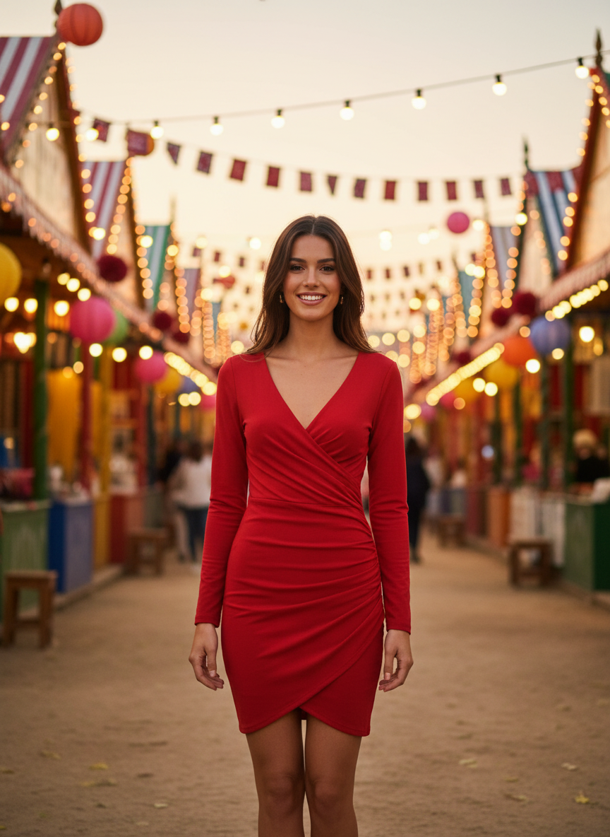 SHORT RED DRESS 22055 22025