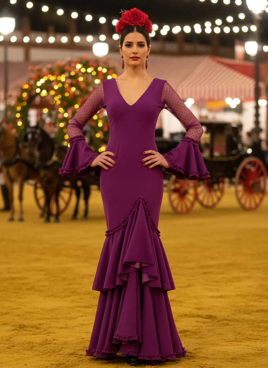 TRAJE FLAMENCA BUGANVILLA EMMA WU DESIGN X FLAMENCA EM223