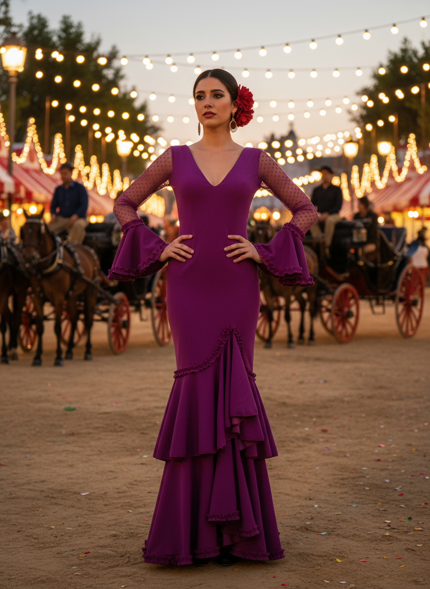 TRAJE FLAMENCA BUGANVILLA EMMA WU DESIGN X FLAMENCA EM223