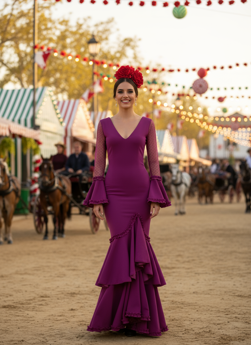 TRAJE FLAMENCA BUGANVILLA EMMA WU DESIGN X FLAMENCA EM223