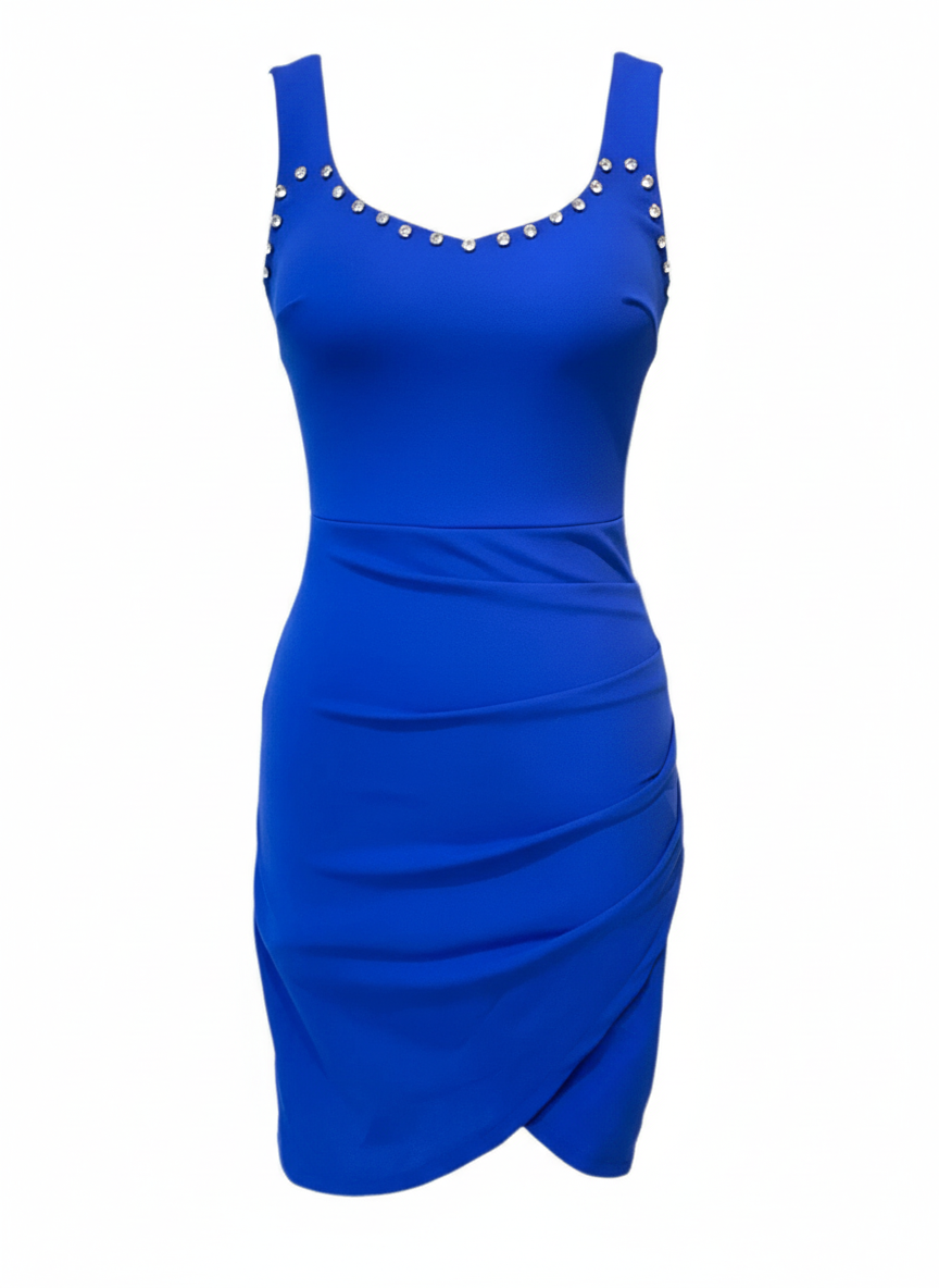 VESTIDO CORTO AZUL ELECTRICO 23642