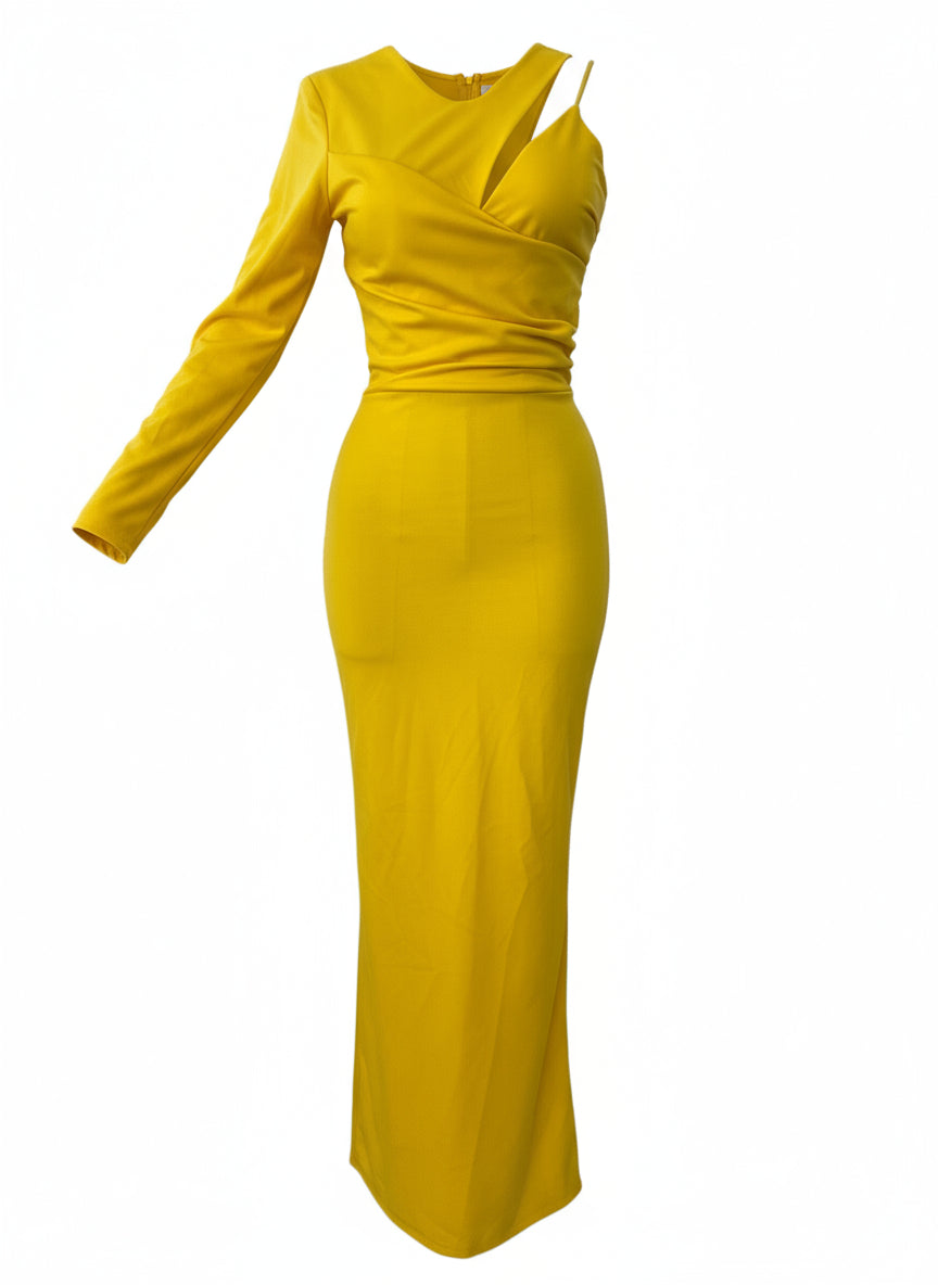 MANGO YELLOW LONG DRESS 23022