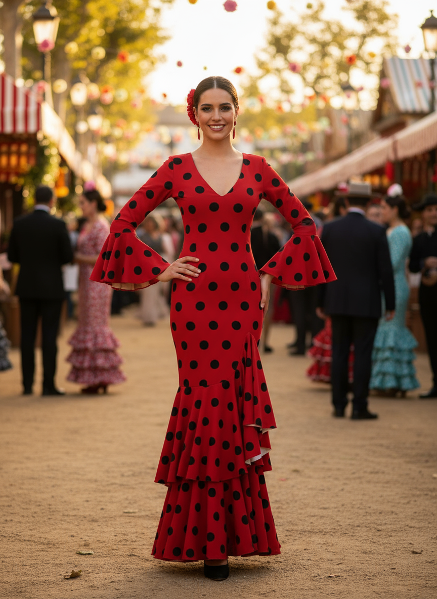 TRAJE FLAMENCA ROJO EMMA WU DESIGN X FLAMENCA M0491