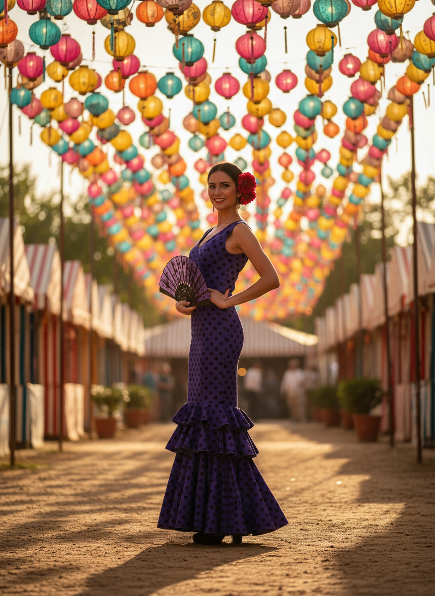 TRAJE FLAMENCA MORADO EMMA WU DESIGN X FLAMENCA 21048