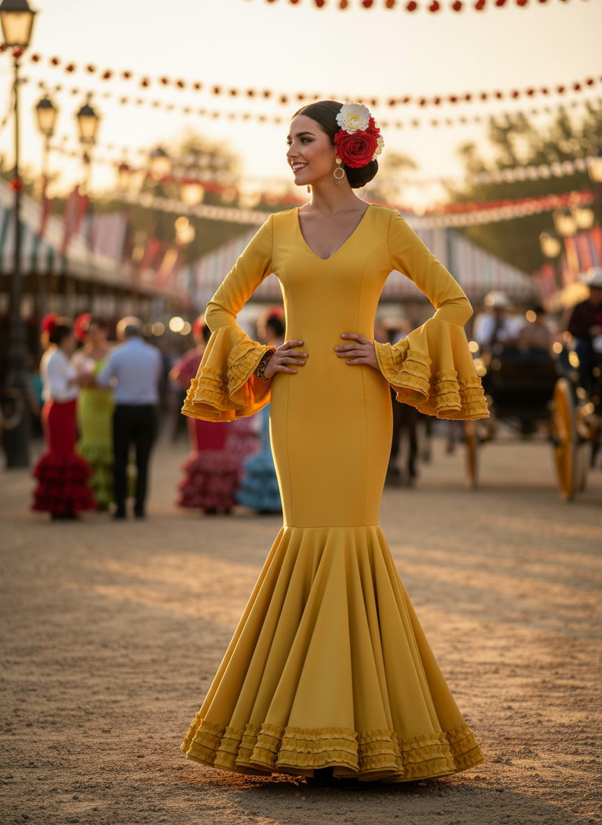 TRAJE FLAMENCA AMARILLO EMMA WU DESIGN X FLAMENCA 7815