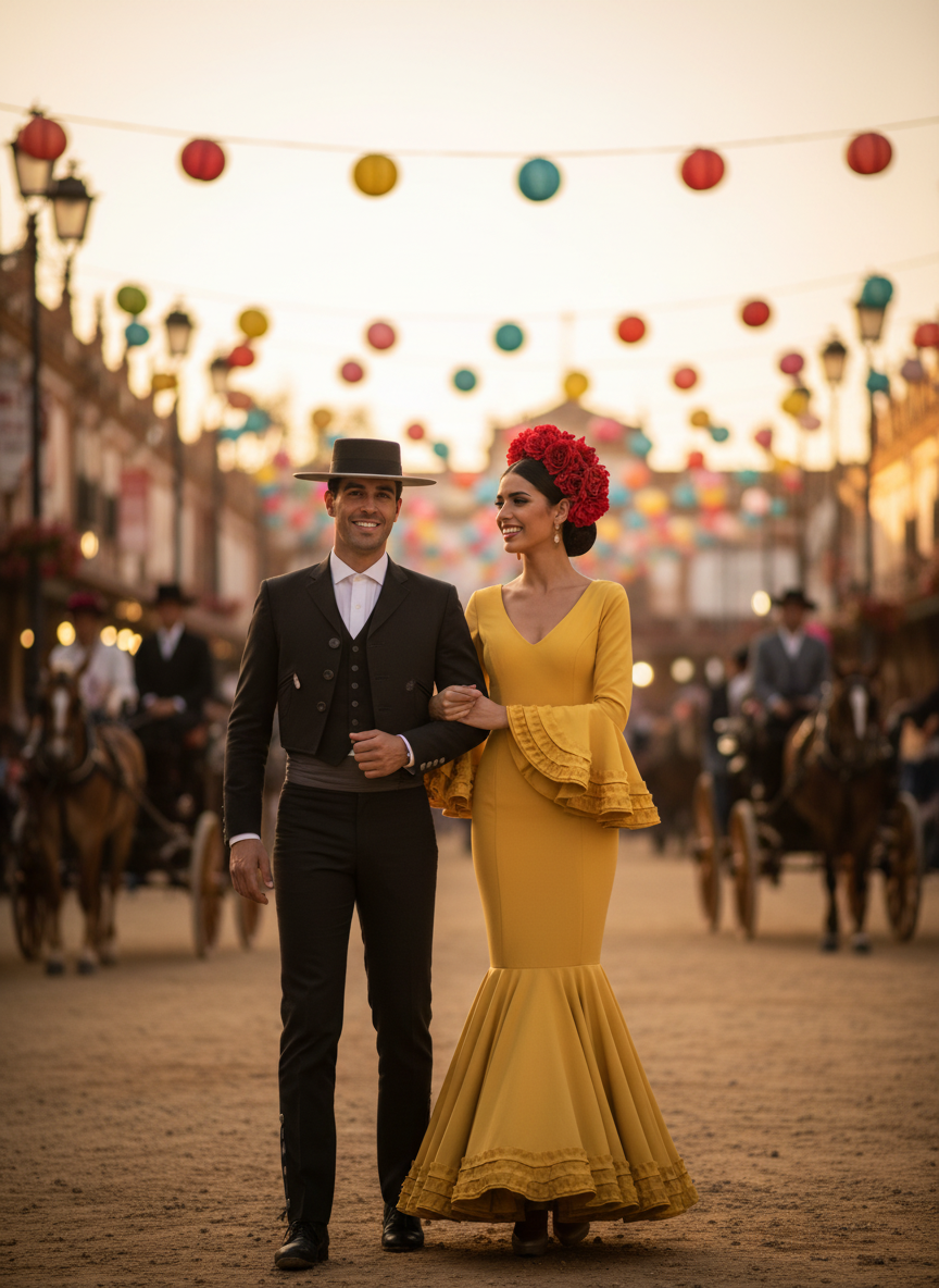 TRAJE FLAMENCA AMARILLO EMMA WU DESIGN X FLAMENCA 7815