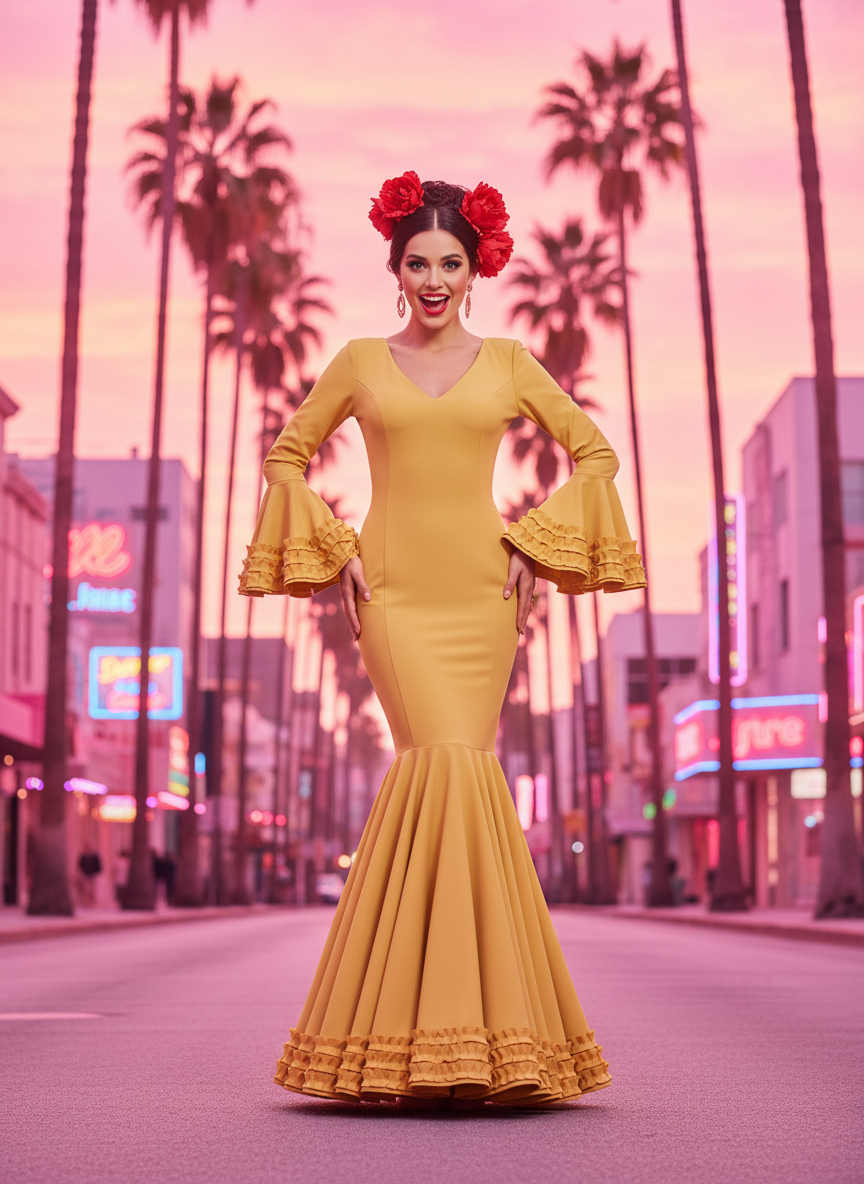 TRAJE FLAMENCA AMARILLO EMMA WU DESIGN X FLAMENCA 7815