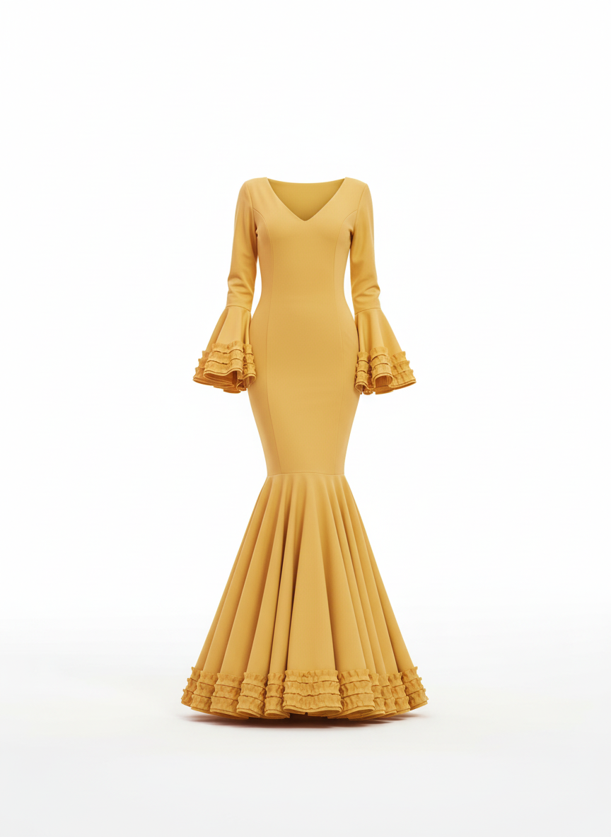 TRAJE FLAMENCA AMARILLO EMMA WU DESIGN X FLAMENCA 7815