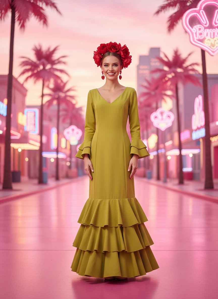 TRAJE FLAMENCA AMARILLO MANGO EMMA WU DESIGN X FLAMENCA 6320