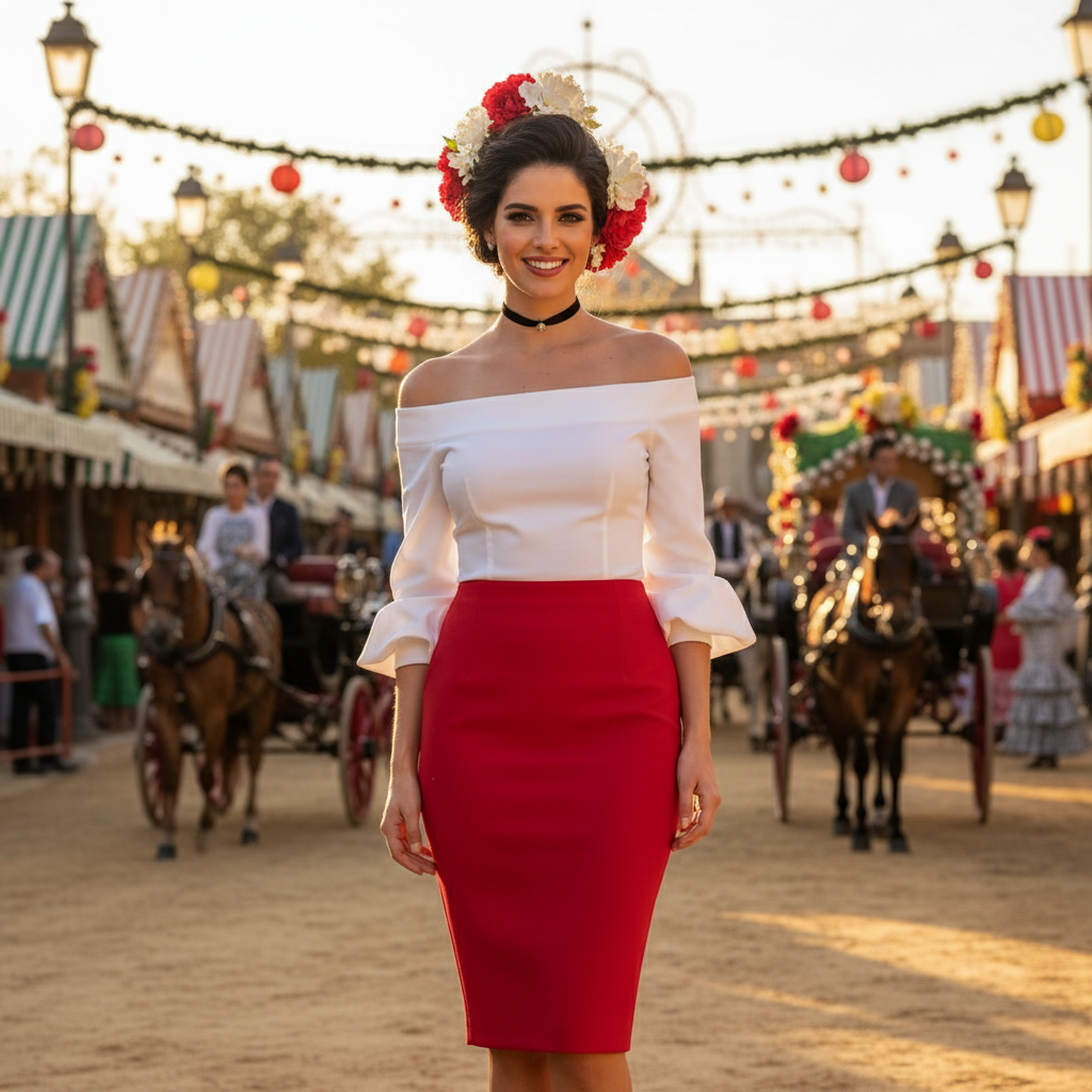 FALDA TUBO ROJO 3198