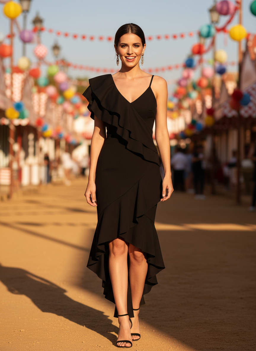 SHORT BLACK DRESS 9644