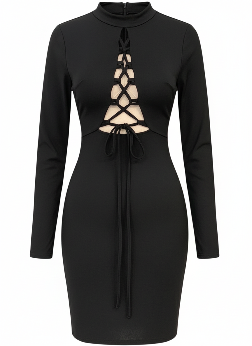 SHORT BLACK DRESS 22263