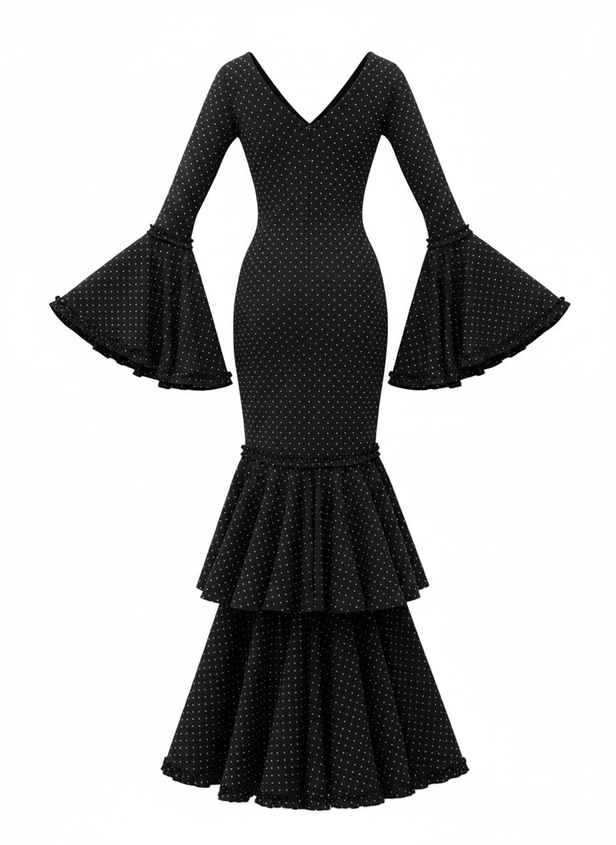 TRAJE FLAMENCA NEGRO EMMA WU DESIGN X FLAMENCA EM253