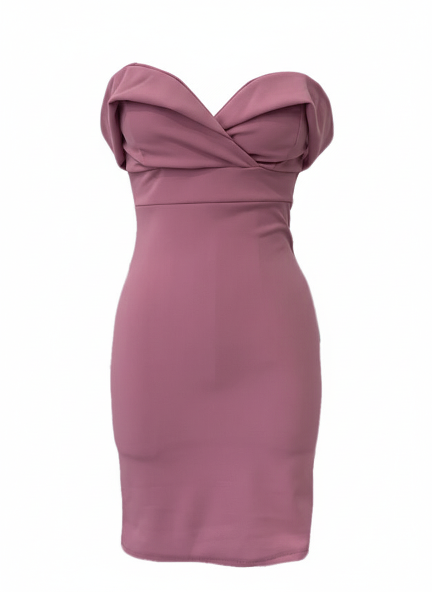 NUDE PINK SHORT DRESS 9003