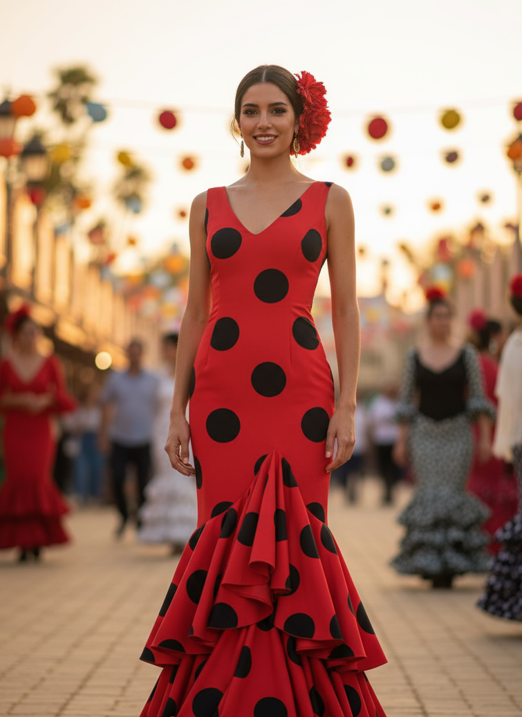 TRAJE FLAMENCA ROJO EMMA WU DESIGN X FLAMENCA G0492