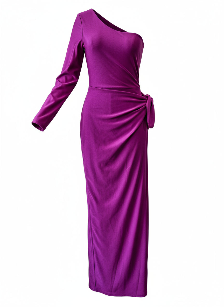 SHINY STRETCH LONG DRESS BOUGAINVILLE 4746