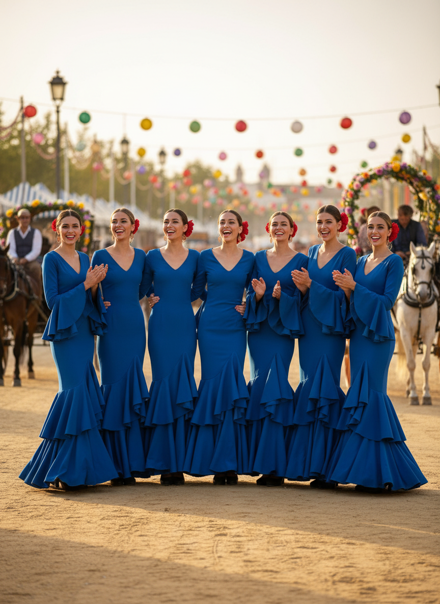 TRAJE FLAMENCA AGUA MARINA EMMA WU DESIGN X FLAMENCA 0495