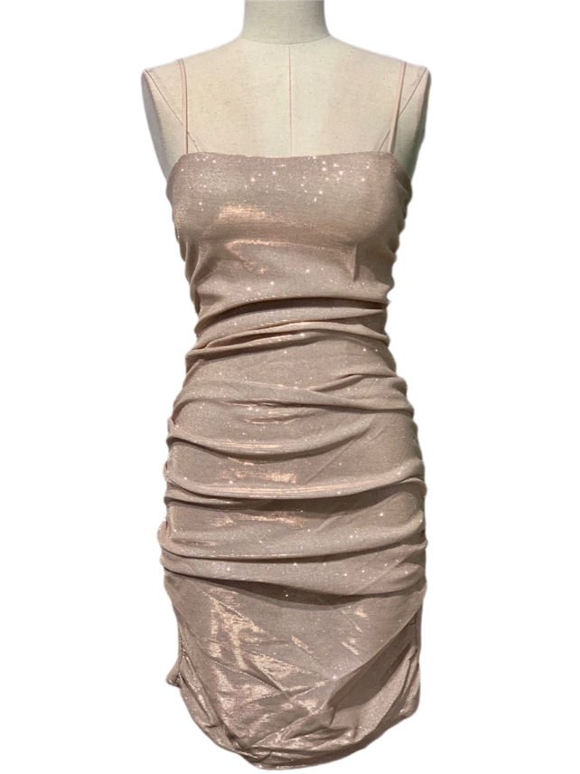 VESTIDO CORTO CHAMPAGNE 14401