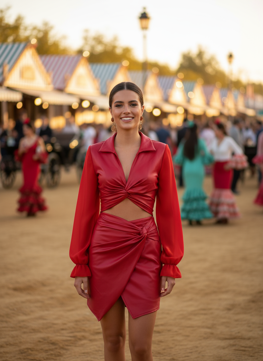 SHORT RED DRESS 22225